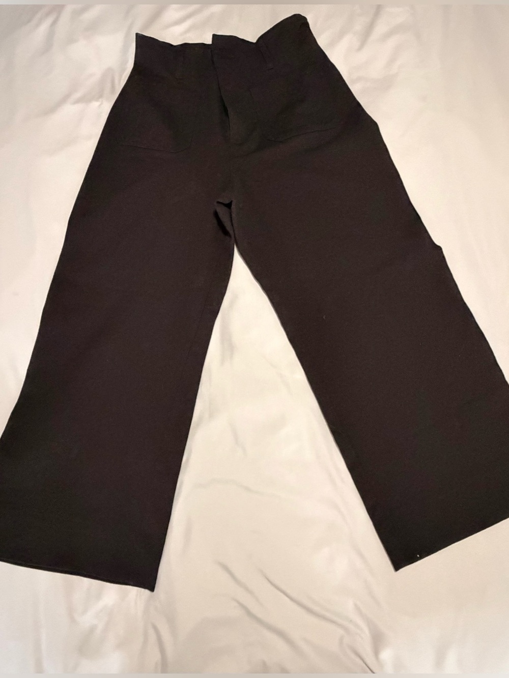 LC Lauren Conrad Black cropped Pants with Patch Pockets